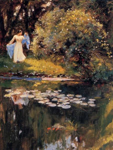 Au Jardin, 1890, Hubert von Herkomer
