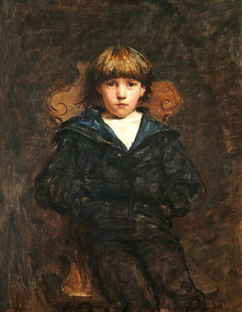 Siegfried Herkomer (1874–1939), in a Sailor Suit, 1882, Hubert von Herkomer
