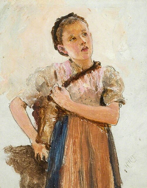 Bayerisches Mädchen (Bavarian Girl), 1885, Hubert von Herkomer