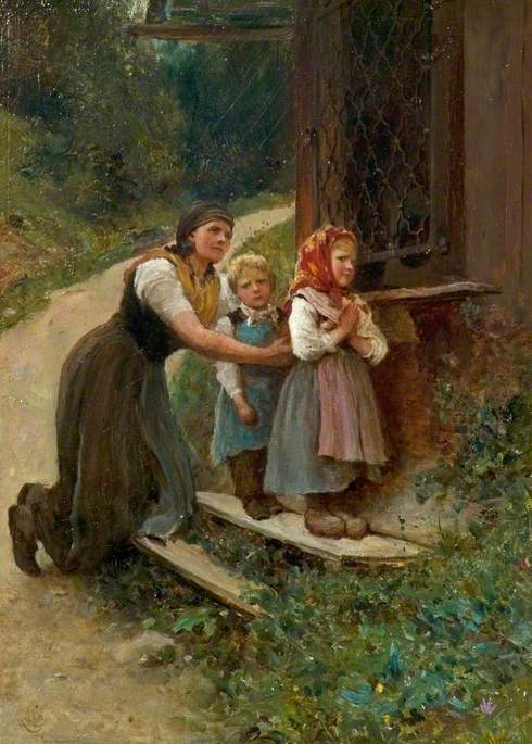 Early Lessons, 1885, Hubert von Herkomer