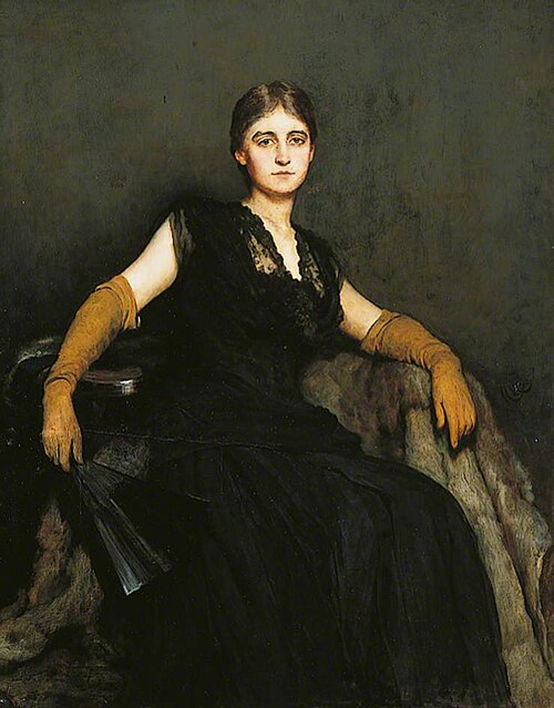 Entranced (The Lady in Black), 1886, Hubert von Herkomer