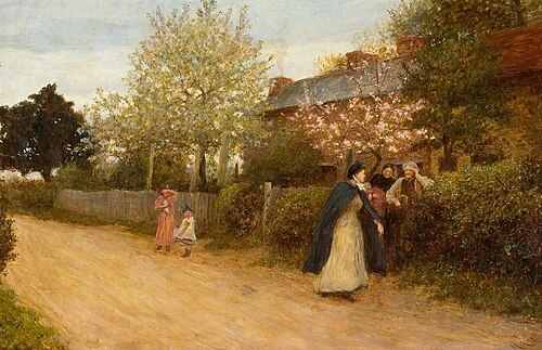 Our Village Nurse, 1892, Hubert von Herkomer