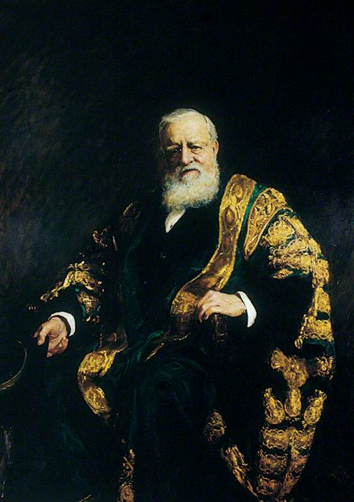 George Frederick Samuel Robinson (1827–1909), 1st Marquess of Ripon, KG, President of Yorkshire Coll, 1909, Hubert von Herkomer