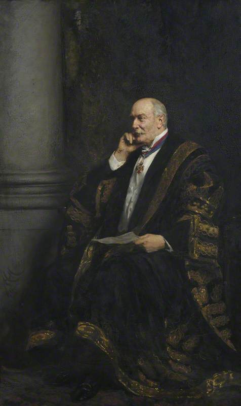 John William Strutt (1842–1919), 3rd Baron Rayleigh, Cavendish Professor (1879–1884), 1911, Hubert von Herkomer