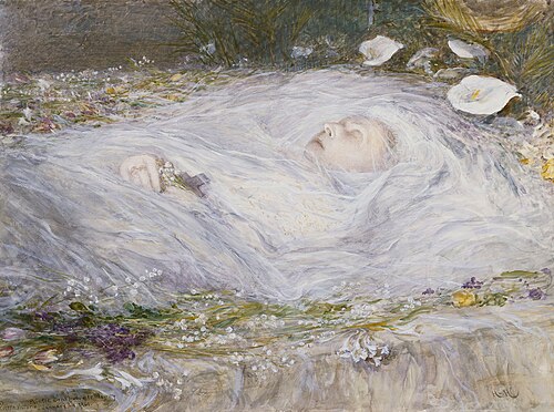 Queen Victoria on her death-bed, 1901, Hubert von Herkomer