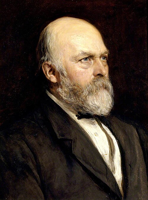 Sir Arthur Hallam Elton, 7th Bt MP (1818-1883), 1880, Hubert von Herkomer