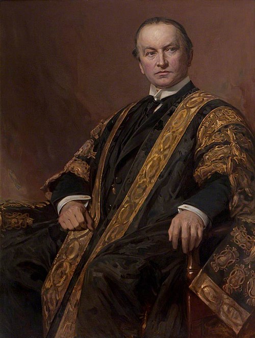 George Nathaniel Curzon, 1st Marquess Curzon of Kedleston, KG, GCIE, PC, MP (1859-1925) in the Robes, 1910, Hubert von Herkomer