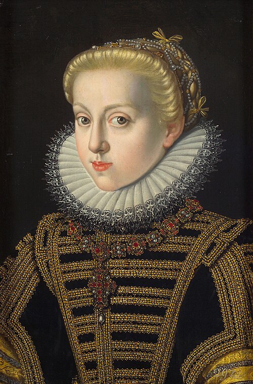 Archduchess Katharina Renea (1576-1595) in black dress, 1591, Jakob de Monte