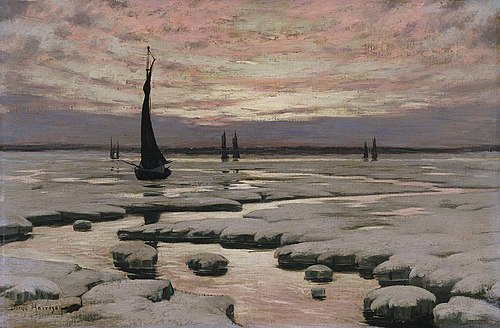 Winter Sunset, 1890, Lovell Birge Harrison