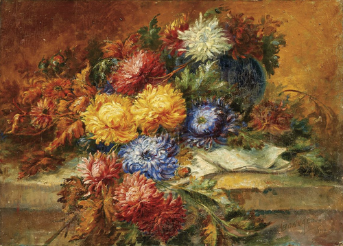 Natureza-morta, flores e livro, 1919, Carlos Bonvalot