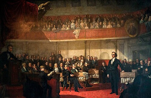 La Réponse de Webster à Hayne, 1851, George Peter Alexander Healy