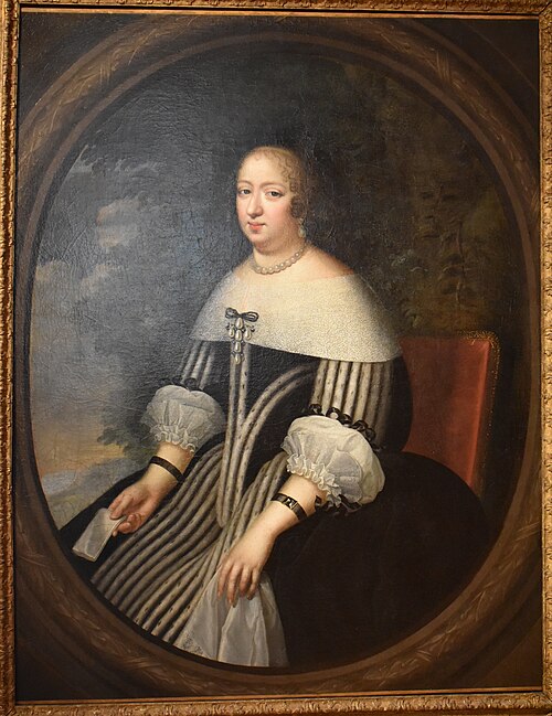 Portrait d'Anne d'Autriche en veuve, 1650, Henri et Charles Beaubrun
