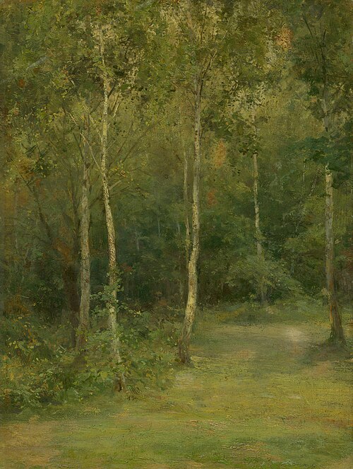 Wooded Landscape with Little Birches, 1895, Lajos Csordák