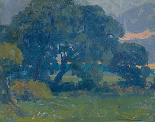 Meadow with a Group of Trees, 1900, Lajos Csordák