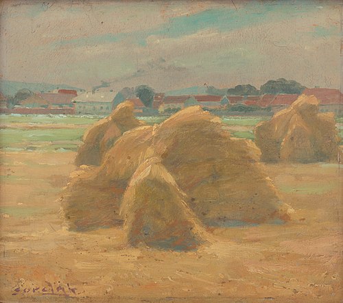 Harvest, 1900, Lajos Csordák