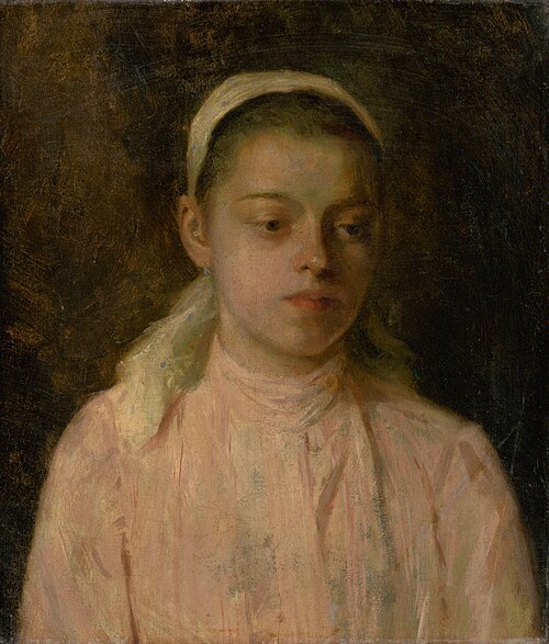 Štúdia hlavy sedliackeho dievčaťa, 1894, Lajos Csordák