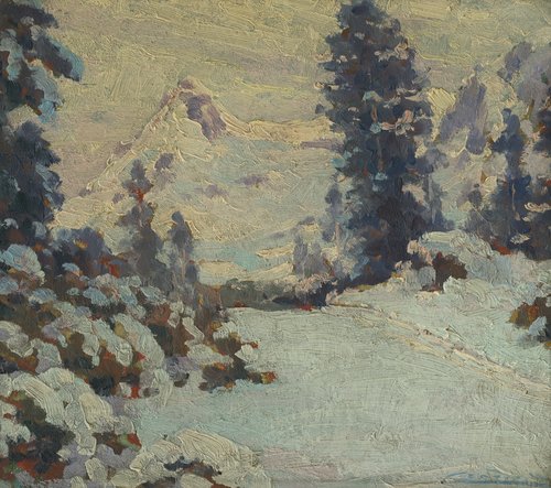 Zimná krajina, 1927, Lajos Csordák