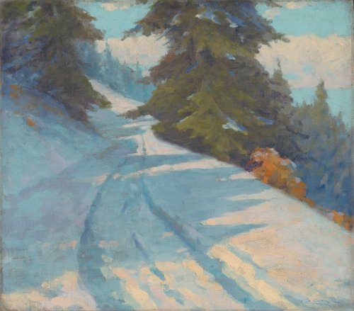 Zimná krajina, 1927, Lajos Csordák