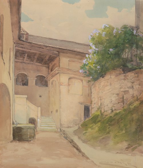 Vnútro hradu Krásna Hôrka, 1925, Lajos Csordák