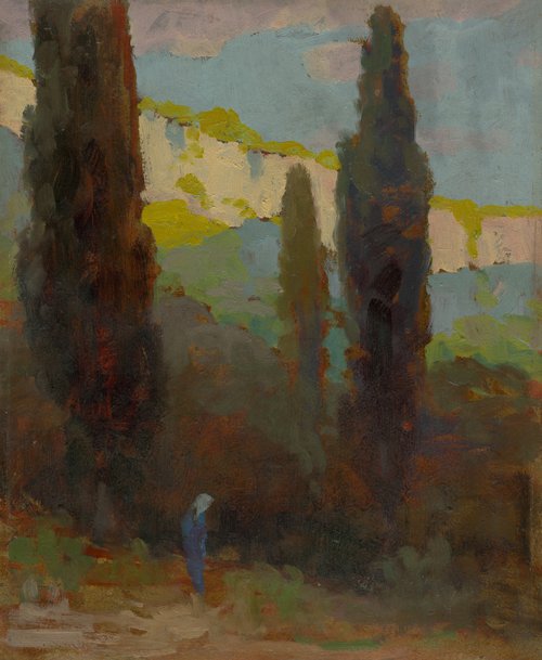 Topole pri ceste, 1925, Lajos Csordák