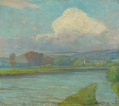 Krajina s riekou, 1912, Lajos Csordák