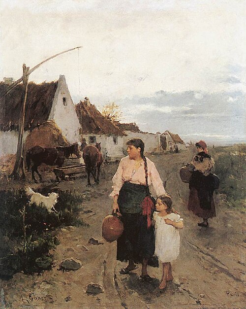 Confines of the Village, 1880, Lajos Deak Ebner