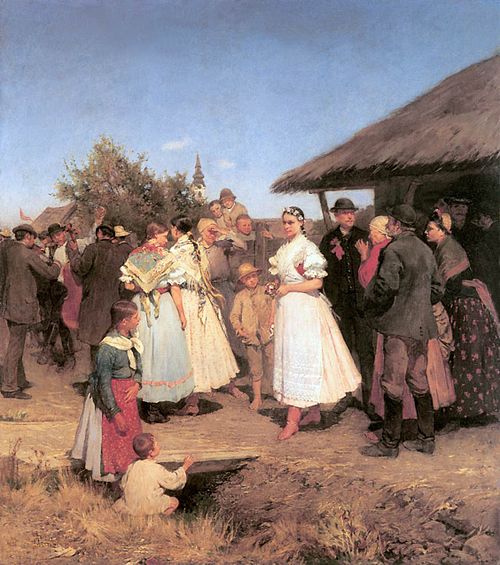 Bridal Procession, 1888, Lajos Deak Ebner