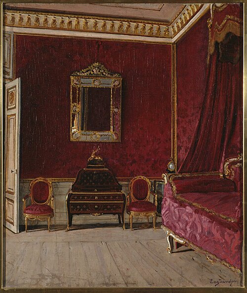 Gripsholms slott, drottningens sängkammare, , Eugène Jansson