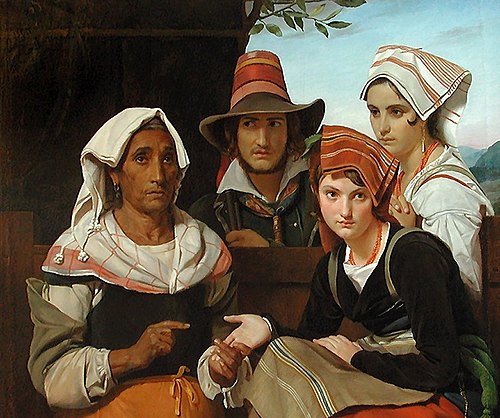 Scène de brigands avec la diseuse de bonne aventure, 1821, François-Joseph Navez