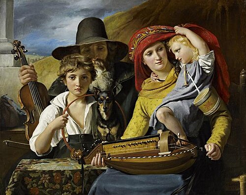 Les Musiciens ambulants [A Musician Family], 1828, François-Joseph Navez