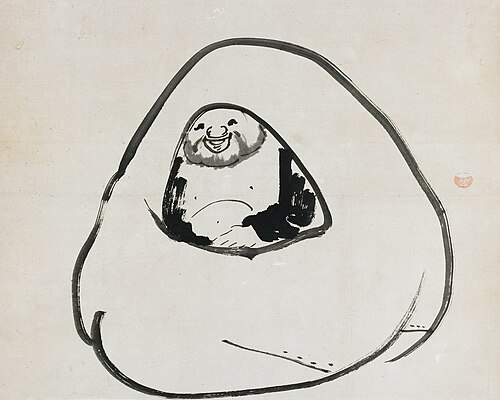 Hotei Within his Sack, 1800, Kogan Gengei