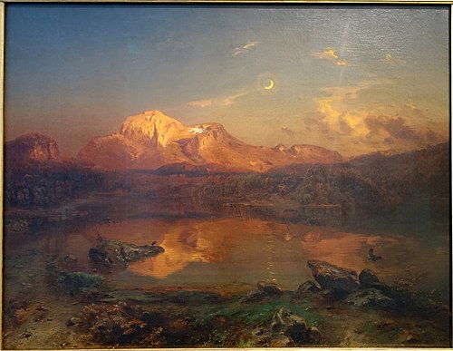 Hoher Goll in the Alpine Glow, 1846, Carl Rottmann