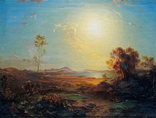 The Bay of Aulis, 1848, Carl Rottmann