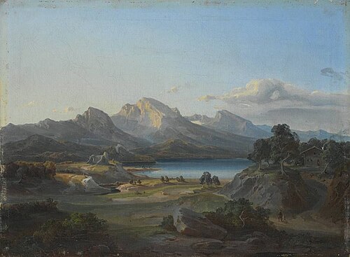 The Kochel Lake, 1825, Carl Rottmann