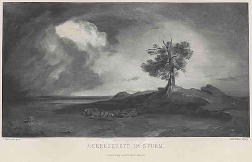 Griechische Küste bei Sturm, 1849, Carl Rottmann