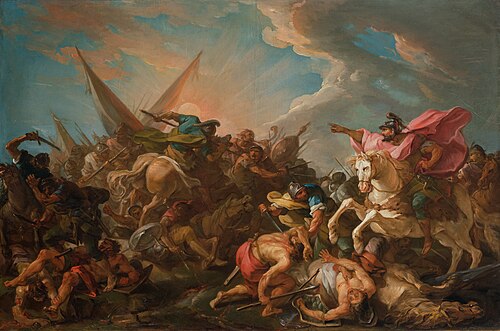 Josué arrêtant le soleil (esquisse), 1743, Joseph-Marie Vien