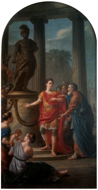 César face à la statue d'Alexandre., 1767, Joseph-Marie Vien