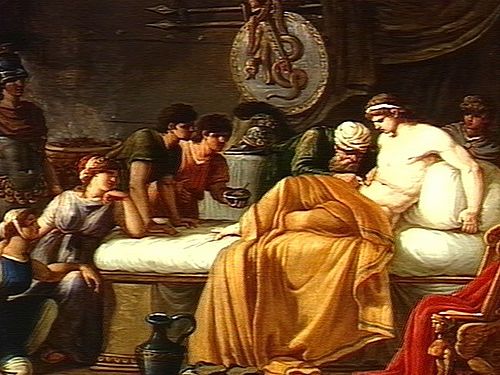 Alcibiades wounded., , Joseph-Marie Vien