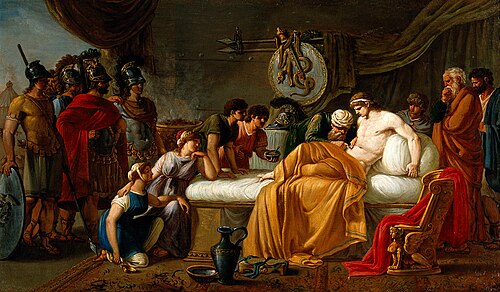 Alcibiade blessé, 1771, Joseph-Marie Vien