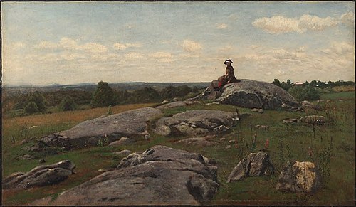 Young Girl in a Rocky Field, , William Hart