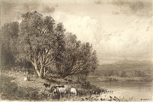 Grazing by the River, 1873, William Hart