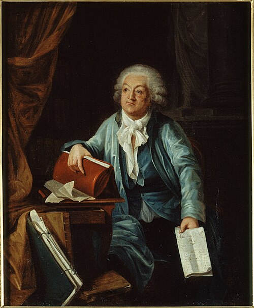 Portrait de Mirabeau (1749-1791) dans son cabinet de travail, 1791, Laurent Dabos
