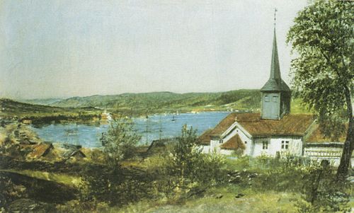 Strømsø med Tangen kirke, 1841, Mathias Stoltenberg