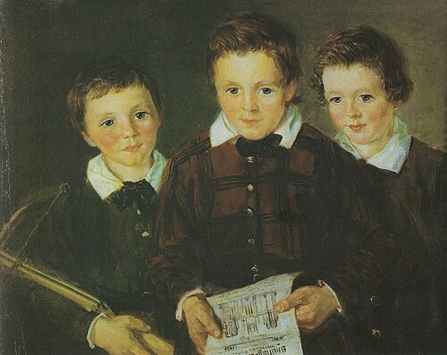 Nicolai, Laurits and Christian Forseth, 1850, Mathias Stoltenberg