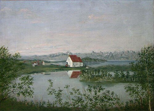 The Church at Trondenes, 1838, Mathias Stoltenberg