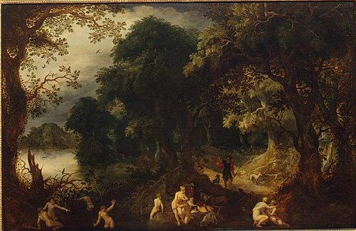 Diana and Actaeon, 1620, Abraham Govaerts