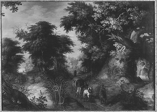 Waldlandschaft (und Werkstatt), 1615, Abraham Govaerts
