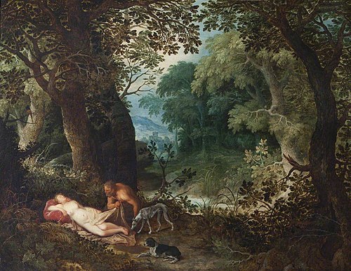 A Nymph and a Satyr, 1613, Abraham Govaerts