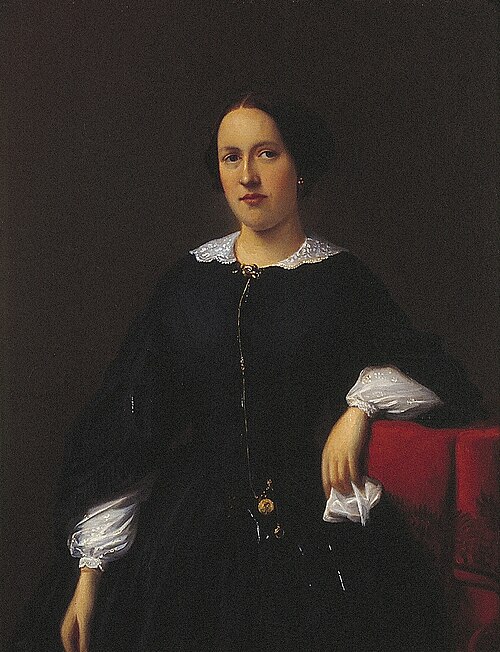 Portret van een vrouw, 1860, Leendert de Koningh