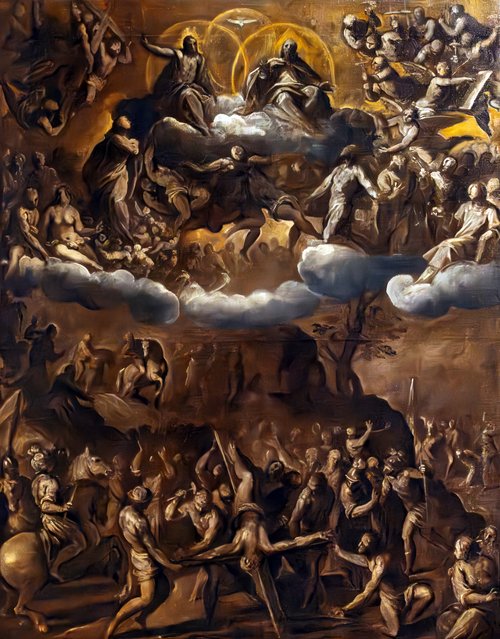 La Trinité en Gloire et le Martyre des Saints Pierre et Paul, 1614, Palma le Jeune